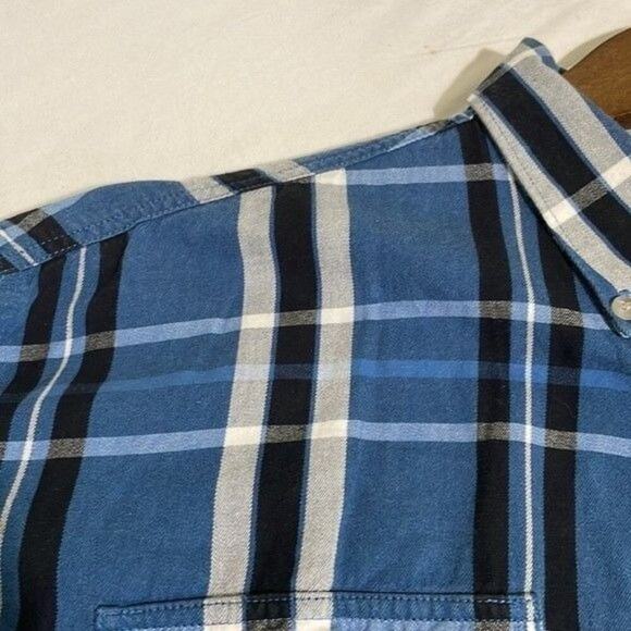 Wrangler Mens Plaid Flannel Shirt Long Sleeve Western Button Down SIze XL - Picture 8 of 9